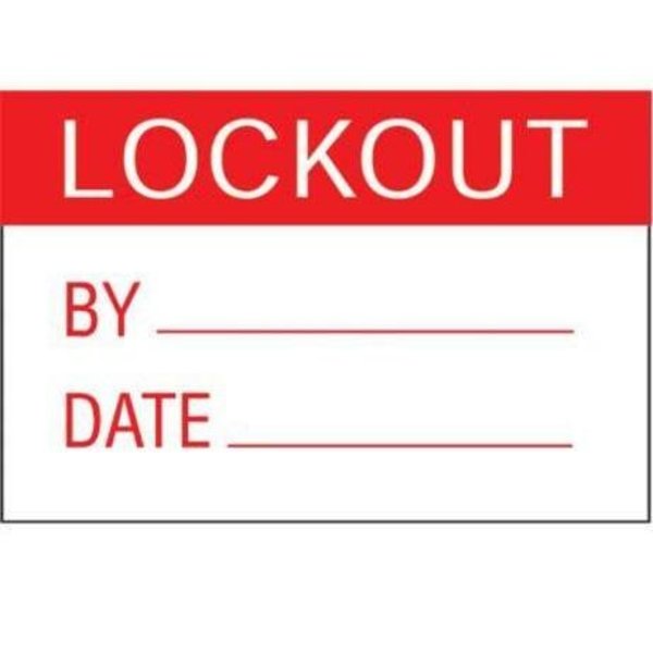 Warn Label, ft.lock-Out. ft., Rd/wh