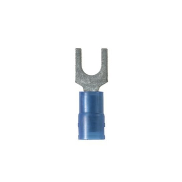 16-14 AWG Nylon Fork Terminal #8 Stud PK100