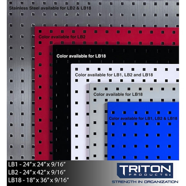 (1) 18 In. W x 36 In. H Gray Epoxy 18-Gauge Steel Square Hole Pegboard 18 pc. LocHook Assortment