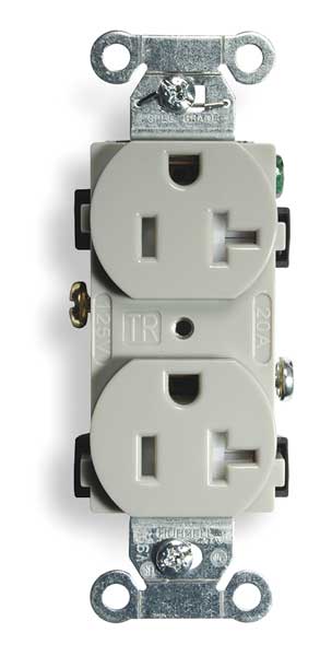 20A Duplex Receptacle 125VAC 5-20R GY