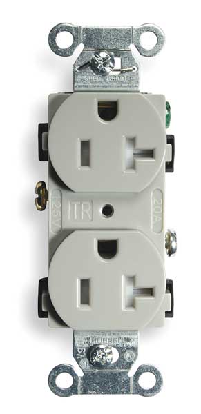 20A Duplex Receptacle 125VAC 5-20R GY