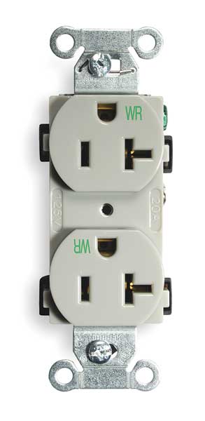 20A Duplex Receptacle 125VAC 5-20R GY