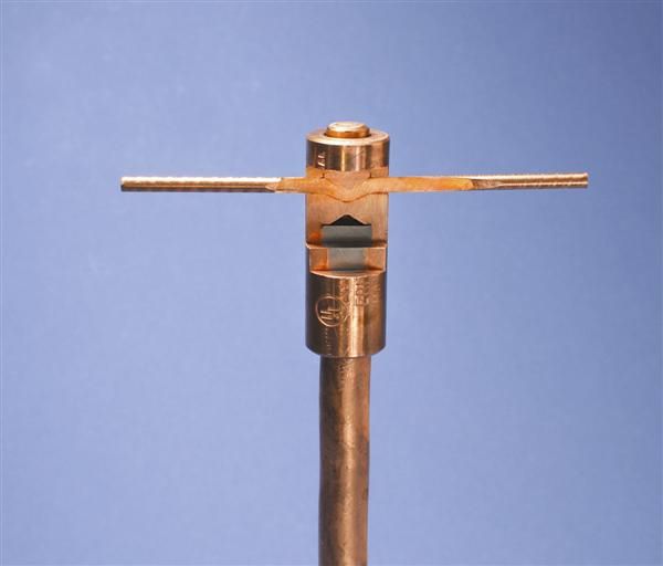 Ground Rod Connector, Hammer Lock, Copper