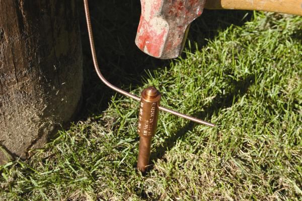 Ground Rod Connector, Hammer Lock, Copper