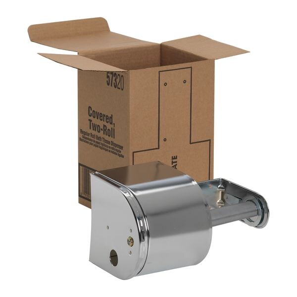 Toilet Paper Dispr, Metal, 6 In. H