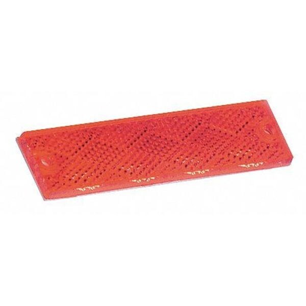 Reflector, Mini, Stick-On, Red, Rectangle