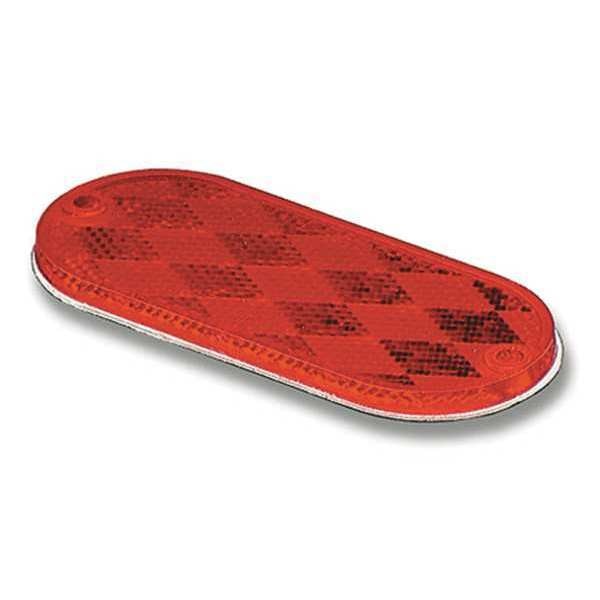 Acrylic Reflector, Oval, Red