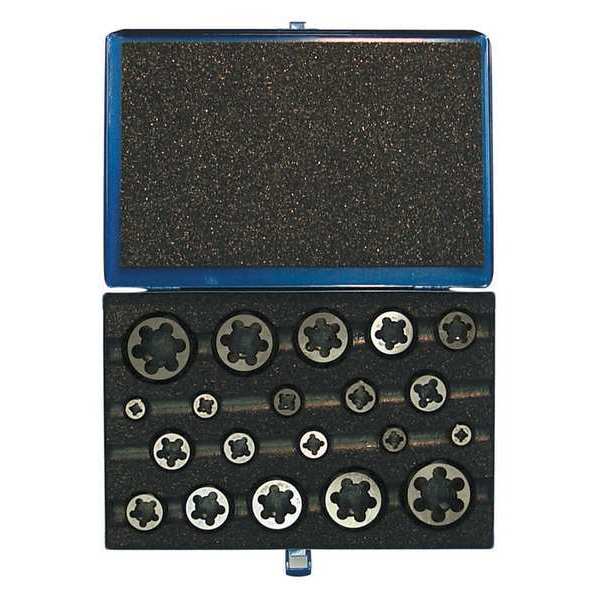 20PC Carbon Hexagon Rethreading Die Set 0650 Cle-Line 1/4-20 To 1-14 UNC and UNF
