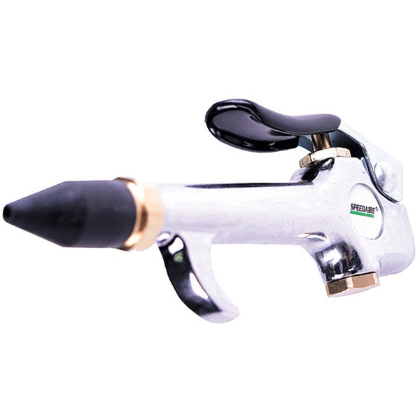 Air Gun, Thumb-Lever Grip, Straight Nozzle, Rubber Tip, 1-5/16 in Extension, 1/4 in NPT Female