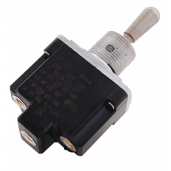 Toggle Switch, SPDT, 3 Connections, Maintained On/Maintained On, 1 hp, 15A @ 277V AC