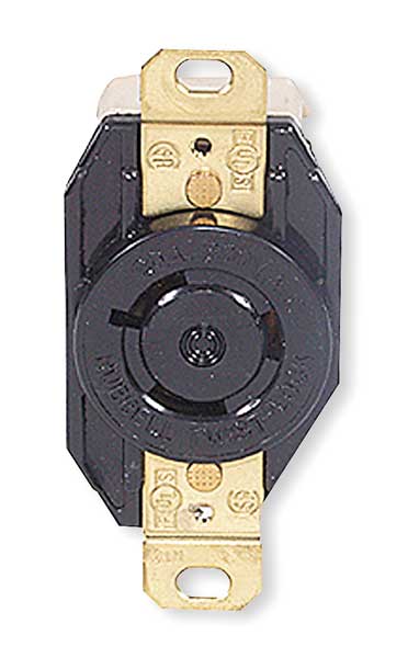 20A Twist-Lock Receptacle 2P 3W 600VAC L9-20R BK