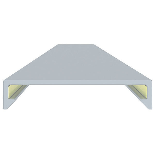 Wiring Duct Cover, Flush, PVC, 72 in L, 1-3/4 in W, Gray, Use With 1-1/2 in Wiring Duct