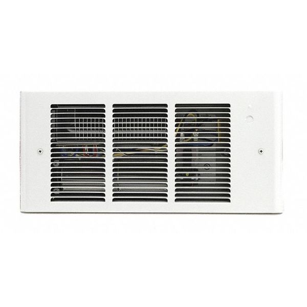 Recessed Electric Wall-Mount Heater, Recessed, 208/240V AC, White