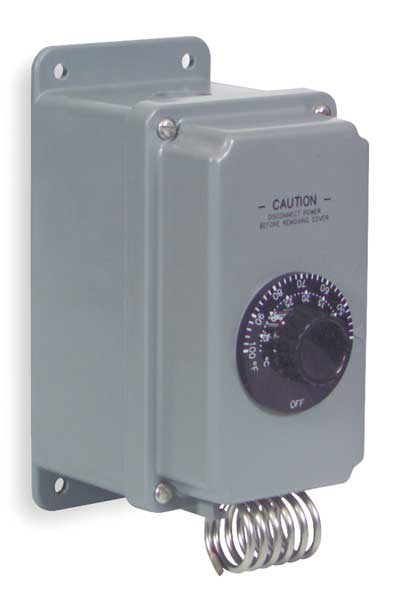 Line Volt Mechanical Tstat, Open on Rise, DPST