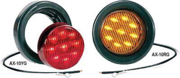 Clearance Light, LED, Red, Round, 2-1/2 Dia