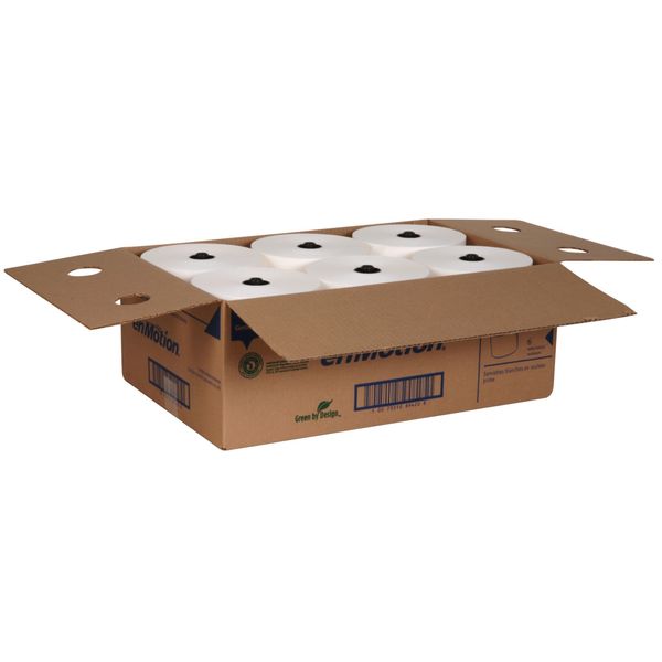 enMotion Hardwound Paper Towels, 1, Continuous Roll, 700 ft, White, 6 PK