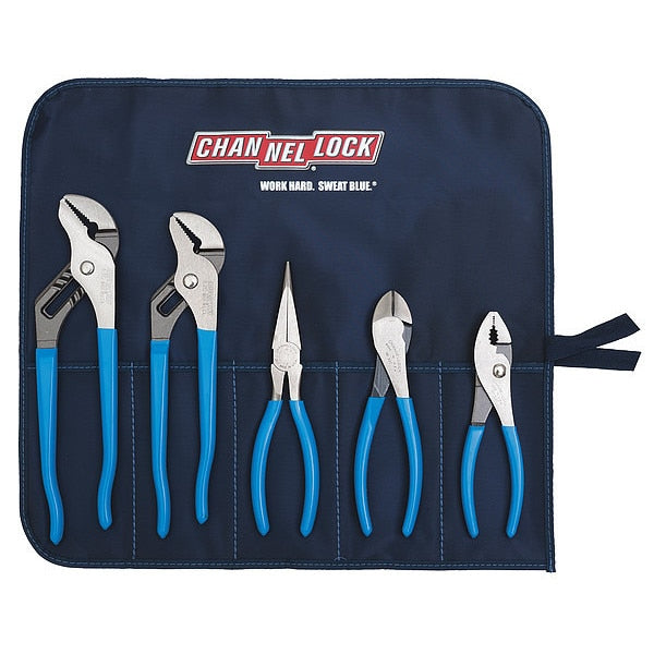 5 Piece Gift Sets Plastic Grip Plier Set Dipped Handle