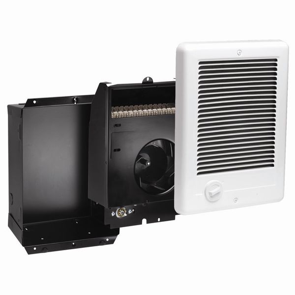 Recessed Electric Wall-Mount Heater, Recessed, 1500/1125W W, 208/240V AC, White