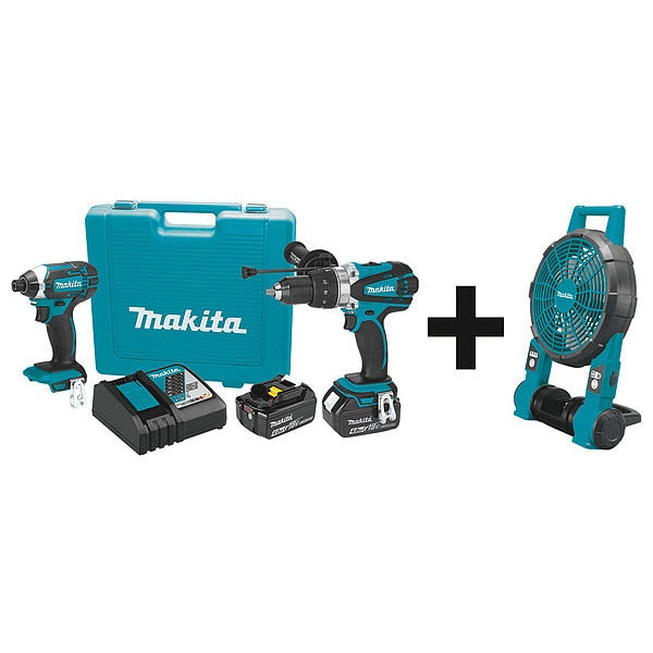 Cordless Combination Kit, 3 Tools, 18V DC