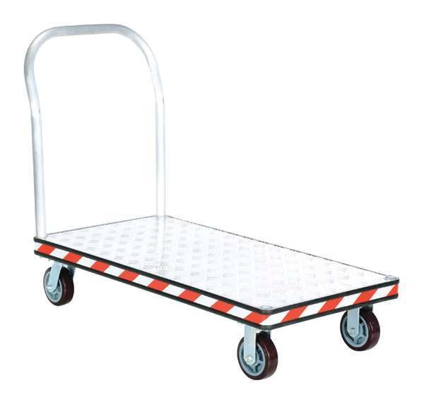 Aluminum Treadplate Platform Truck Single Handle 24 x 48
