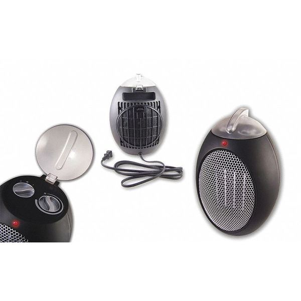 Portable Electric Heater, 750W, 120V AC, 1 Phase, 2560 BtuH