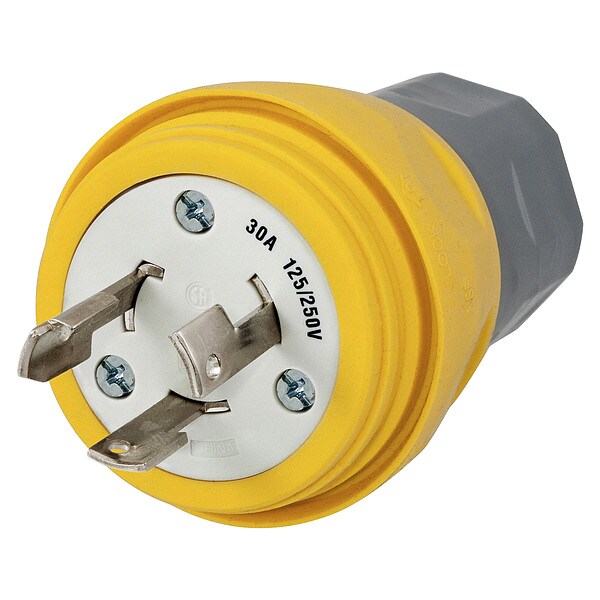 30A Watertight Locking Plug 3P 3W 125/250VAC