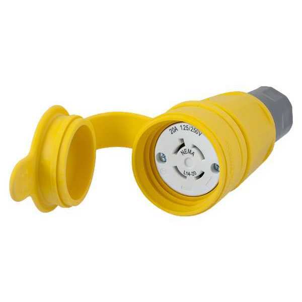 20A Watertight Locking Connector 3P 4W 125/250VAC L14-20R