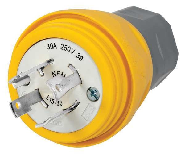 30A Watertight Locking Plug 3P 4W 250VAC L15-30P YL