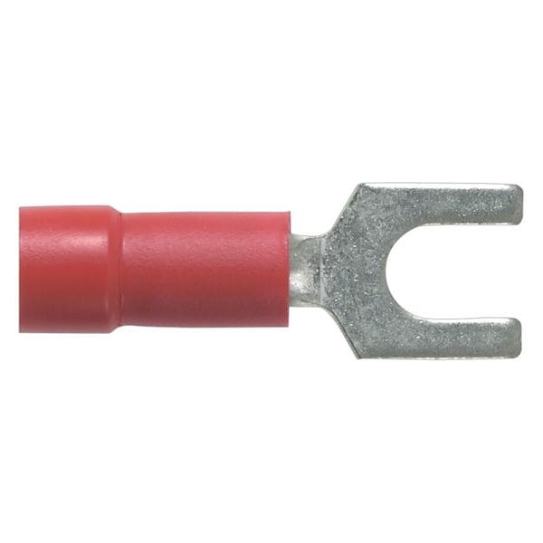 22-16 AWG Vinyl Fork Terminal #6 Stud PK100