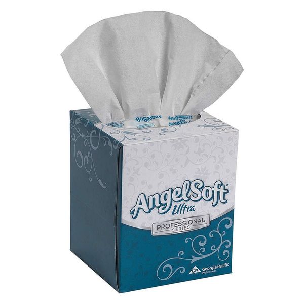 Angel Soft Ultra Professional Series 2 Ply Facial Tissue, 96 Sheets, PK 10