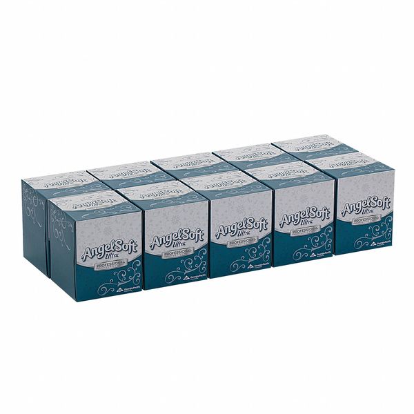 Angel Soft Ultra Professional Series 2 Ply Facial Tissue, 96 Sheets, PK 10