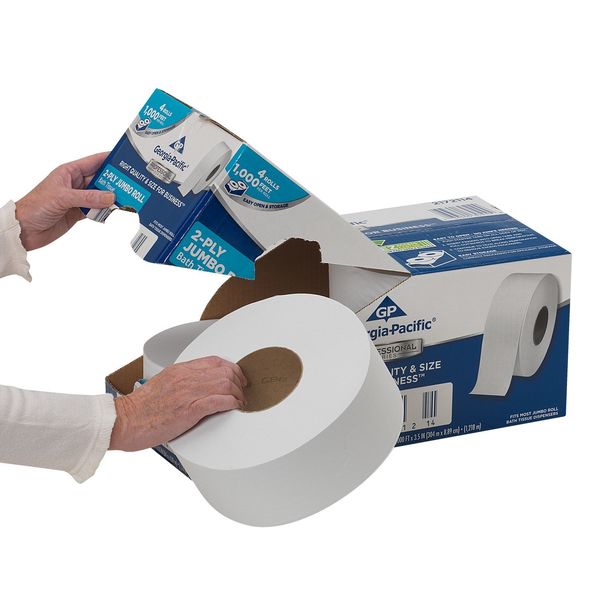 Toilet Paper, Continuous Roll, 4 PK