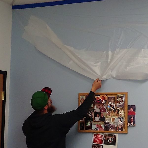 Static Film, Painters Tape Edge, 10x100 ft