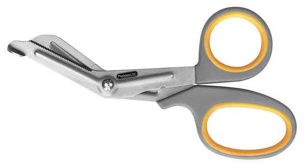 Scissors, 7 In. L, Silver, Rounded, Titanium
