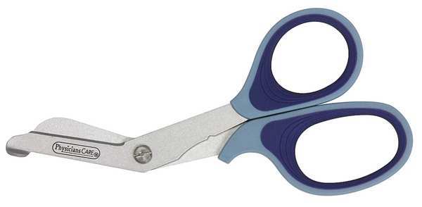 Scissors, 7 In. L, Silver, Rounded, Titanium