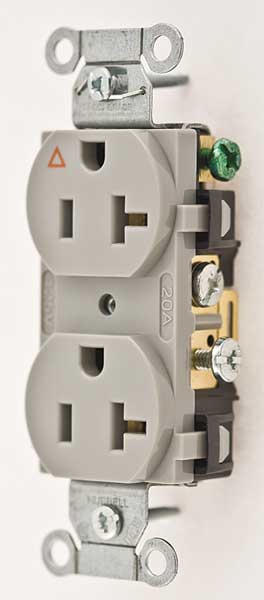20A Duplex Receptacle 125VAC 5-20R GY