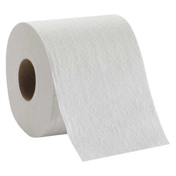 Envision Toilet Paper, 2 Ply, 550 Sheets/Roll, 4 in x 4 in Sheets, Std Core, White, 80 Pack