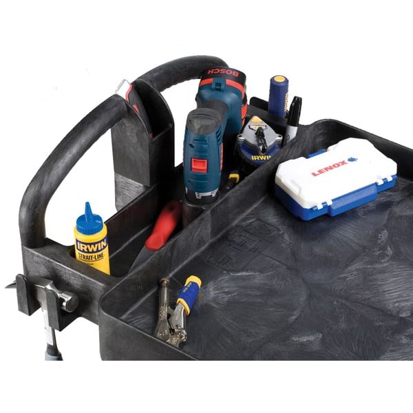 Plastic Utility Cart with Deep Lipped Plastic Shelves, Ergonomic, 2 Shelves, 500 lbs.