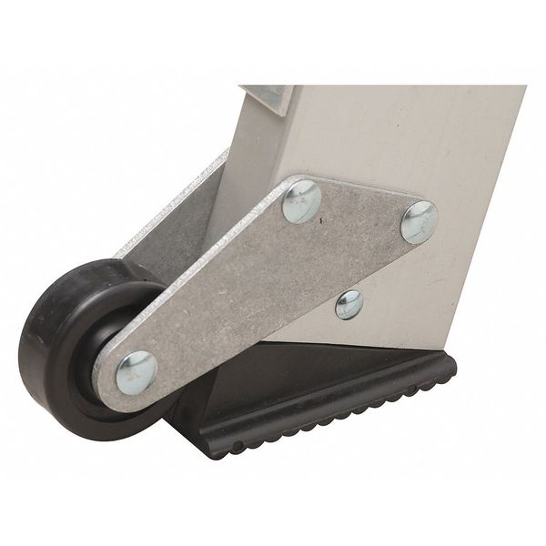 3 Steps, Aluminum Step Stool, 300 lb. Load Capacity, Silver