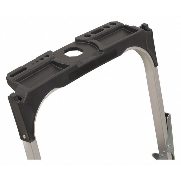 2 Steps, Aluminum Step Stool, 300 lb. Load Capacity, Silver