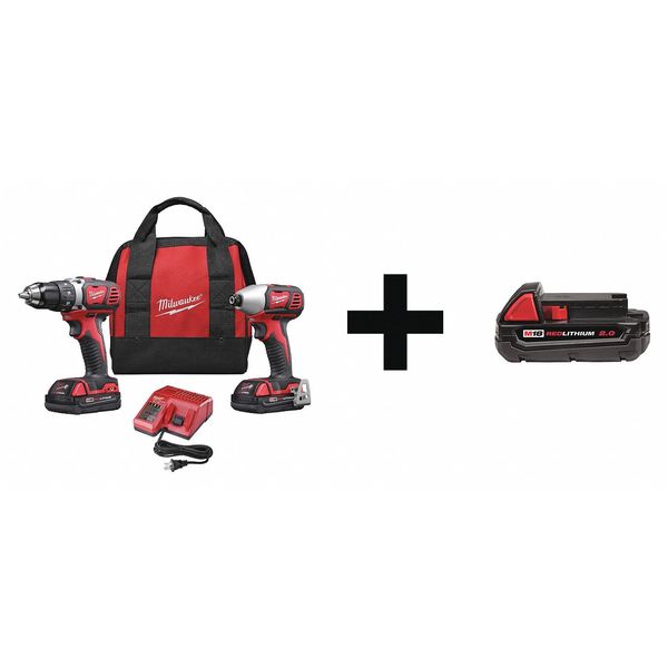 Cordless Combo Kit, 18.0 V, 2 Tools, 3 Batt