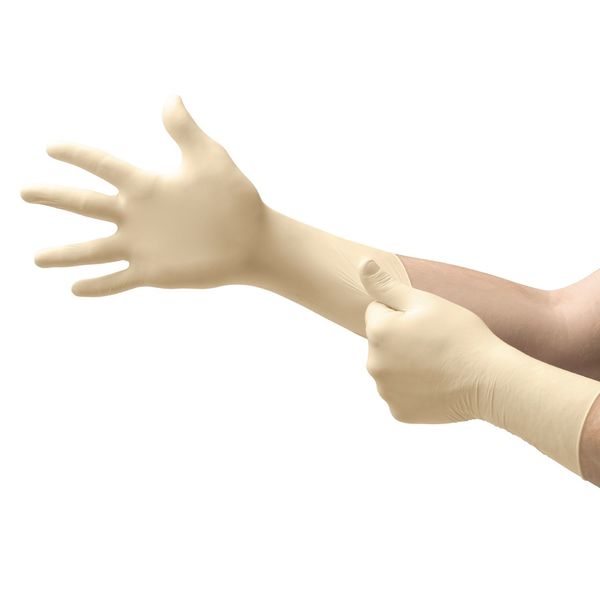 Cleanroom Gloves, Latex, L, PK1000