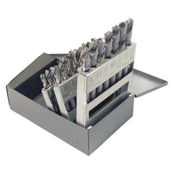 26PC 118° General-Purpose Screw Machine Length Drill Set Cleveland 2120 Bright HSS RHS/RHC A-Z