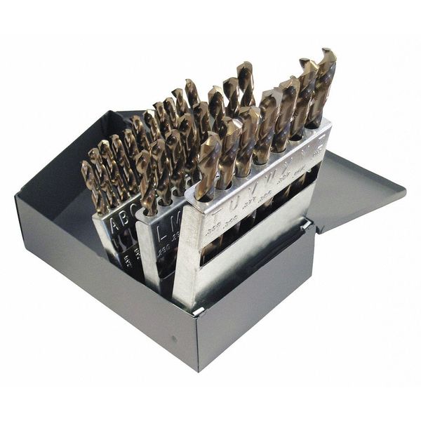 26PC NAS907 Type J Heavy-Duty Cobalt Jobber Drill Set Cleveland 2213 Straw HSS-CO RHS/RHC A - Z