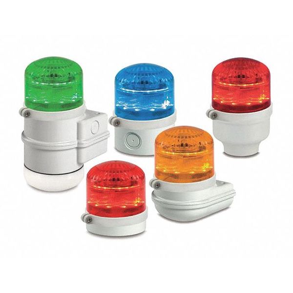 Beacon Warning Sounder Light, Green, LED