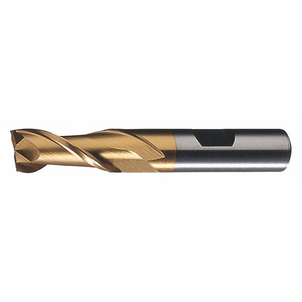 2-Flute PM+⢠HSS-E Square CC Single Finishing End Mill Cleveland PM-2-TN TiN 7/8x7/8x1-7/8x4-1/8