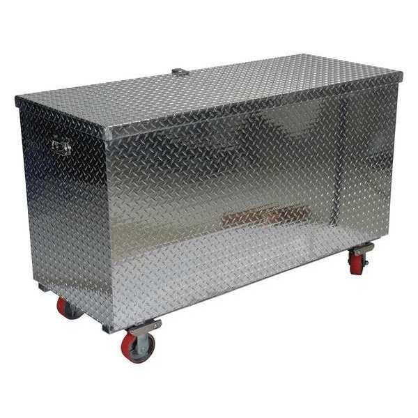 Alum Treadplate Toolbox, Casters