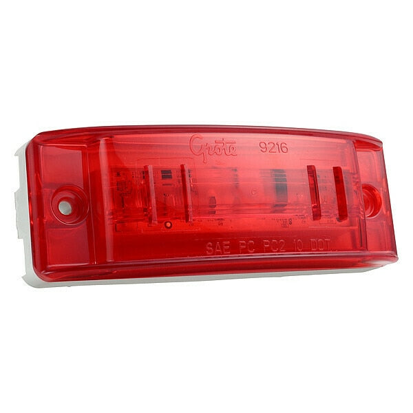 Clearance/Marker Lamp, Optic Lens, LED, Red