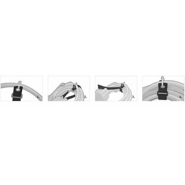 Back-to-Back Strap, No Adhesive, 3 ft, 2 in Wd, Black, 10 PK