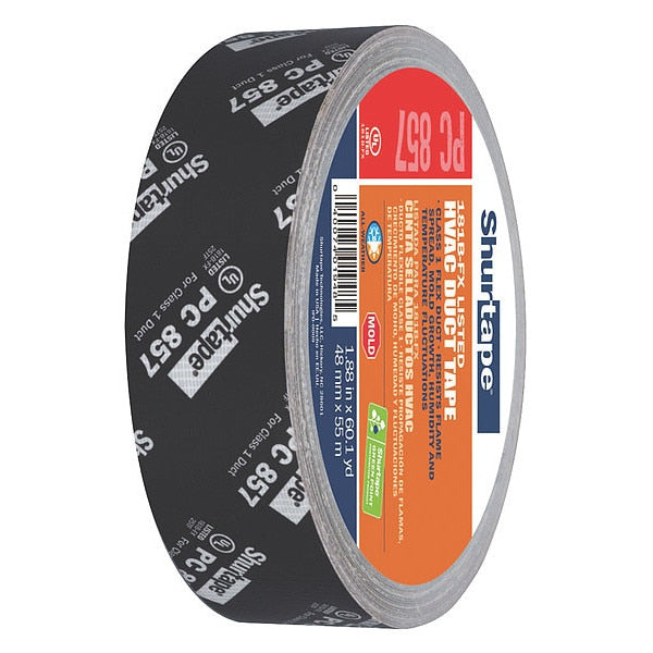 Duct Tape, 55m L, Adhesion 70 oz./in, Black